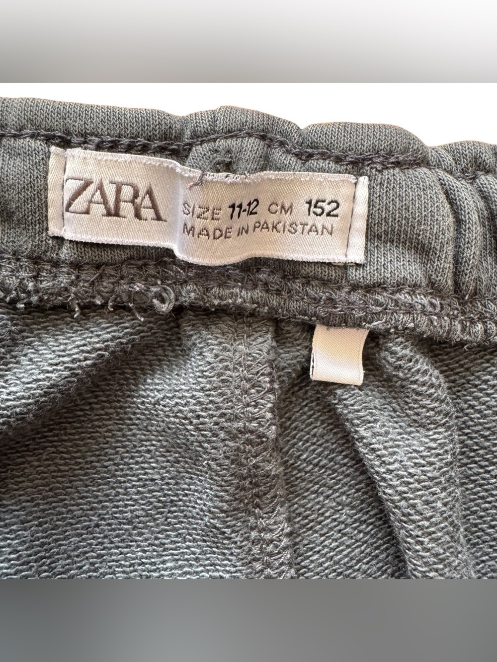 Zara Kids Dark Gray Sage Joggers elastic Waist Casual Basic Boys Youth 11-12 - Picture 5 of 6